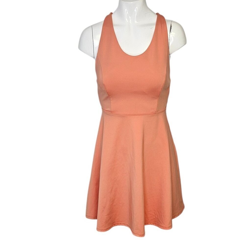 Halara Womens Athletic Open Back Strappy Dress, Orange, Unlined, Size Small